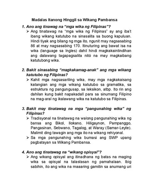 Mga Madalas Itanong .